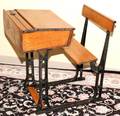 110372 ENGLISH SCHOOL DESK EARLY 20TH CENTURY