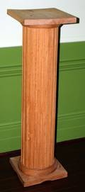110367 CARVED PINE PEDESTAL H 42 W 17 L 17
