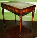 110363 MAHOGANY SINGLE DRAWER TABLE H 27 W 28