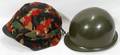 110348 GERMAN M1940 AND US ARMY WWII HELMETS C1940