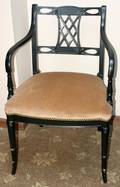 102350 EBONIZED OPEN ARM CHAIR