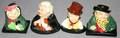 ROYAL DOULTON PORCELAIN HALF FIGURES 4 H 2