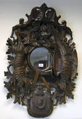 Black forest carved mirror