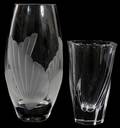 080383 ORREFORS AND LENOX CRYSTAL VASES TWO H 9 6