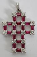 072340 DIAMOND AND RUBY CROSS