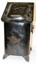 072330 ANTIQUE TOLE COAL HOPPER C 1890 H 23 W 12