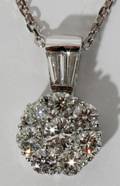 062383 156 CT CLUSTER DIAMOND PENDANT DIA 12