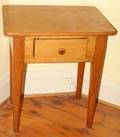 061437 AMERICAN PINE SINGLE DRAWER END TABLE ANTIQUE