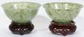 061426 CHINESE JADE BOWLS PAIR DIA 5