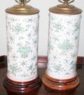 061424 CHINESE PORCELAIN CYLINDRICAL VASE AS A LAMP