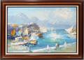 112390 ITALIAN OIL ON CANVAS C 1950S 24 X 36