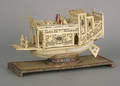 Chinese carved ivory ship model