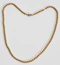 111475 ANTIQUE 14KT GOLD BEAD NECKLACE L 15