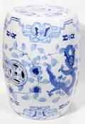 110391 CHINESE BLUE AND WHITE PORCELAIN GARDEN SEAT