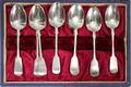 102403 AMERICAN ANTIQUE COIN TEASPOONS LOT OF 12