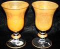 ITALIAN BLOWN GLASS GOBLETS CONTEMPORARY SIX