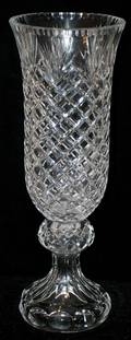 CUT CRYSTAL VASE HURRICANE STYLE PINEAPPLE