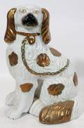 081410 STAFFORDSHIRE POTTERY DOG C 1900 H 11