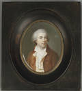 Watercolor on ivory miniature portrait of a gentleman early 19th c