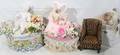 080423 DECORATIVE HAT BOXES WPORCELAIN  COMP DOLLS