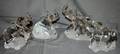 070376 LENOX CRYSTAL ELEPHANT GROUPING 4 PCS H 67