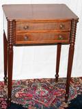 061458 MAHOGANY TWODRAWER TABLE GRAND RAPIDS C 1930