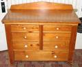 061439 AMERICAN PINE CHEST OF DRAWERS 19TH C H 36