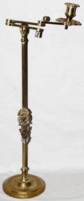 111508 BRASS CANDLESTICK ANTIQUE H 23