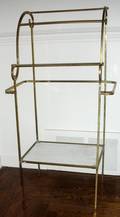 111510 IRON  BRASS TOWEL RACK H 33 W 20