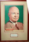 110433 DWIGHT D EISENHOWER CUT SIGNATURE  NEWSPAPER