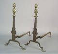 Pair of knife blade andirons late 18th c