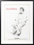 102412 DAVID HOCKNEY MOURLOT SIGNED POSTER 30 X 21