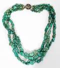 ROUGH TURQUOISE THREESTRAND NECKLACE L 16