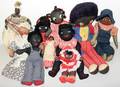 091460 FOLK ART BLACK DOLLS 10 EARLYMID 20TH C