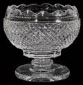 082390 WATERFORD ANTIQUE CRYSTAL VASE ON PEDESTAL BASE