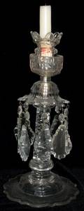 082388 WATERFORD STYLE CRYSTAL CANDLESTICK C 1900