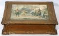 082379 ART NOUVEAU GESSO  WOOD BOX APPLIED PRINT