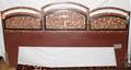 081429 CHINESE STYLE CARVED WOOD HEADBOARD W 82