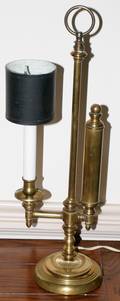 072425 BRASS TABLE LAMP WITH PAPER SHADE H 20