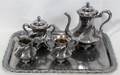 071424 MERIDEN CO SILVERPLATE TEA SET C 1875 FIVE