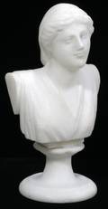 071399 ITALIAN MARBLE BUST GODDESS H 4 12