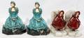 071394 SPELTER FIGURAL BOOKENDS TWO PAIRS C 1920