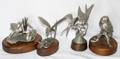 061497 IRVING BURGUES PEWTER SCULPTURES OF SWALLOWS