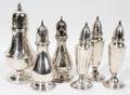 112450 STERLING  SILVER PLATE SALT  PEPPER SHAKERS 