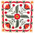 Applique tulip and rose crib quilt late 19th c