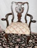 102460 CHIPPENDALE STYLE MAHOGANY CHAIR CA 1900