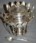 MONARCH SILVER PLATE COVERED SUGAR BOWL C1880
