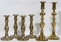 091516 BRASS CANDLESTICKS SIX H 712
