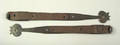 Pair of Pennsylvania wrought iron strap hinges 18th19th c