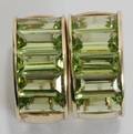 081463 14KT GOLD  PERIDOT EARRINGS PAIR L 34